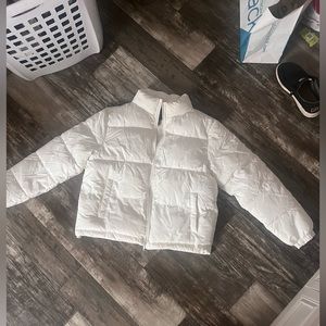 White puffer jacket